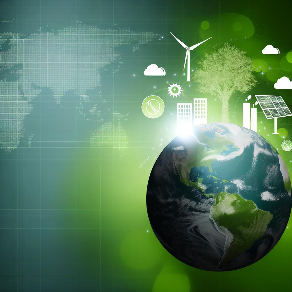 A green environmental graphic that represents a corporate environmental policy