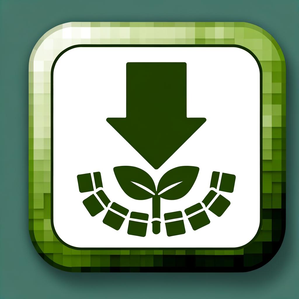 an environmentallystyled icon for document download